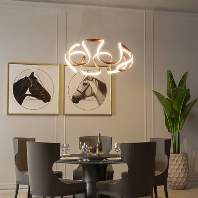 Luminaire suspendu moderne avec télécommande
