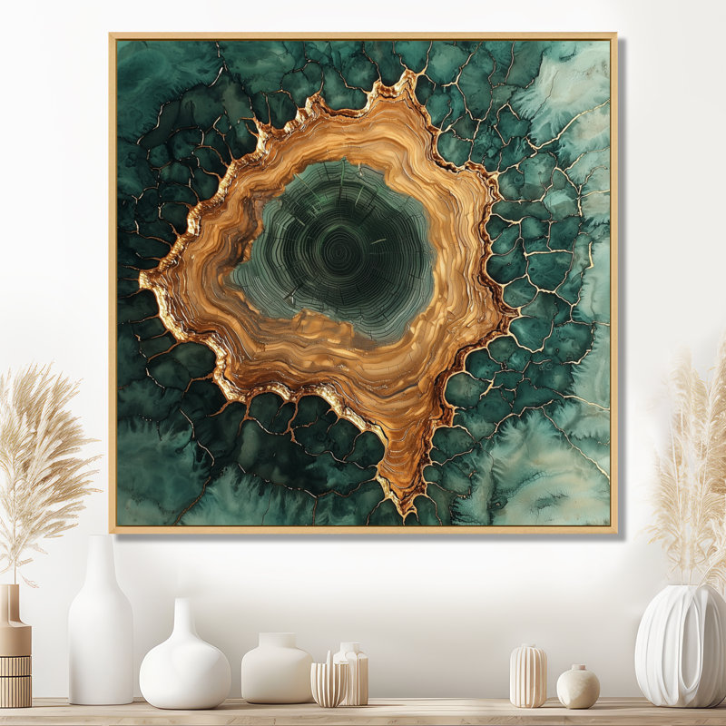 «Forest Emerald Ripples Through The Woods III», reproductions encadrées, H 16 po x l 16 po, Impression encadrée flottante