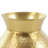Metal Hammered Spotted Decorative Gold Vase