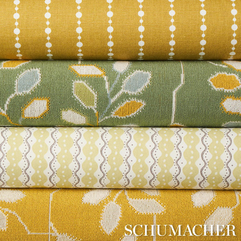 Tissu à rayures Schumacher x Neisha Crosland, Paille