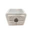 Table de chevet Shelyn White Teddy Sherpa & Chrome (Comprend seulement la table de chevet)