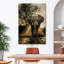 «Elephant Sunset», reproduction sur toile-499663167