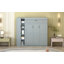 Lit escamotable double pleine grandeur avec tablettes, garde-robe et lumières DEL-379602953