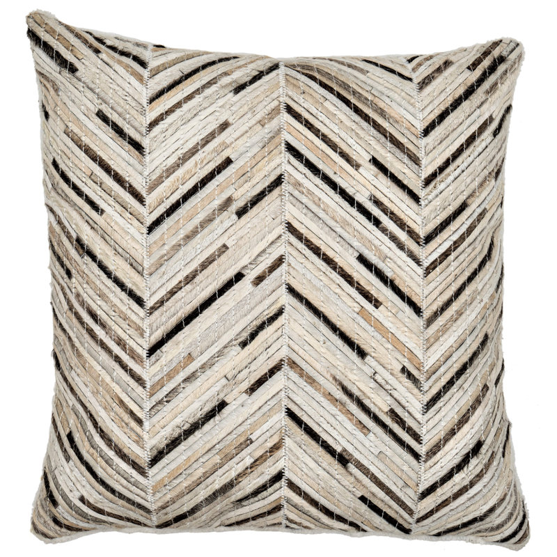 Geometric Cowhide Throw Pillow