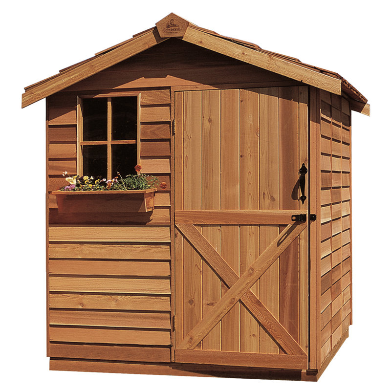 Gardener Western Red Cedar Wood Traditional Storage Shed, 105" H x 96" W x 192" D
