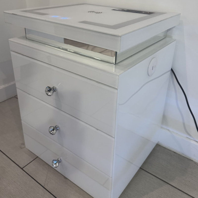 54cm W Manufactured Wood Bedside Table