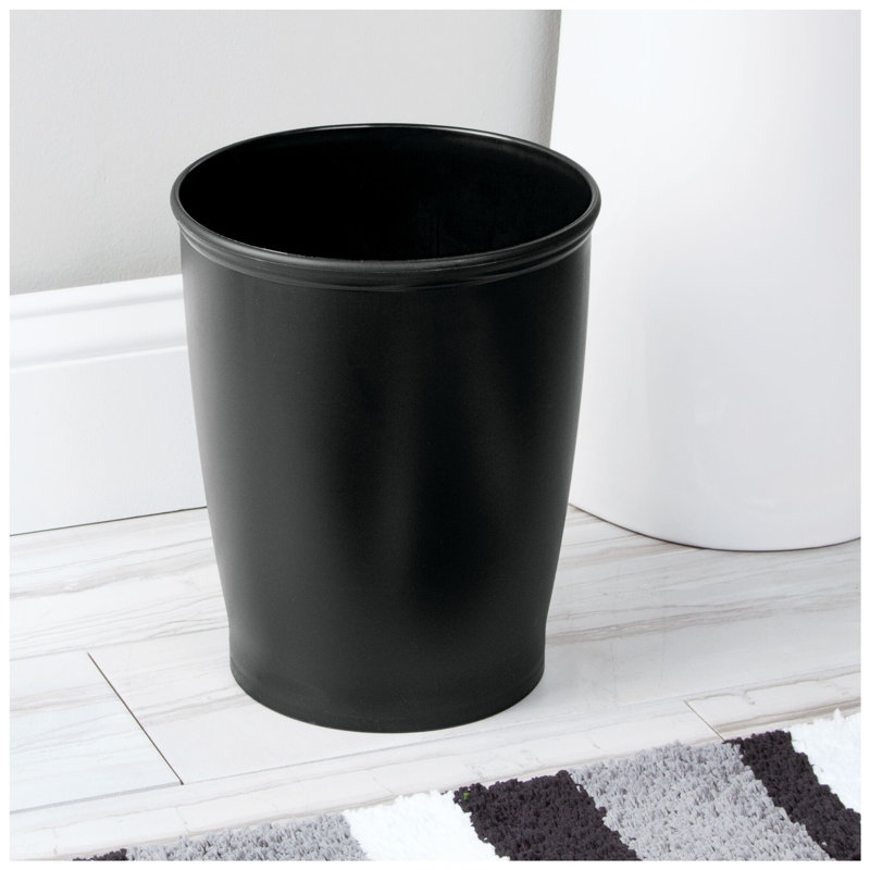 Poubelle en plastique iDesign Kent, 8,25 po x 10 po, Noir