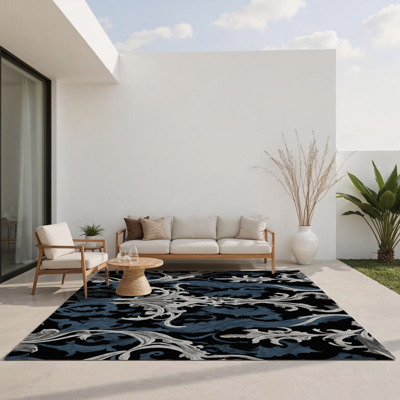 Starlit Whisper Indoor And Outdoor Area Rug, Rectangle 5' x 7'