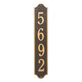 Admiral Personalized Vertical Estate 4-Line Wall Address Plaque