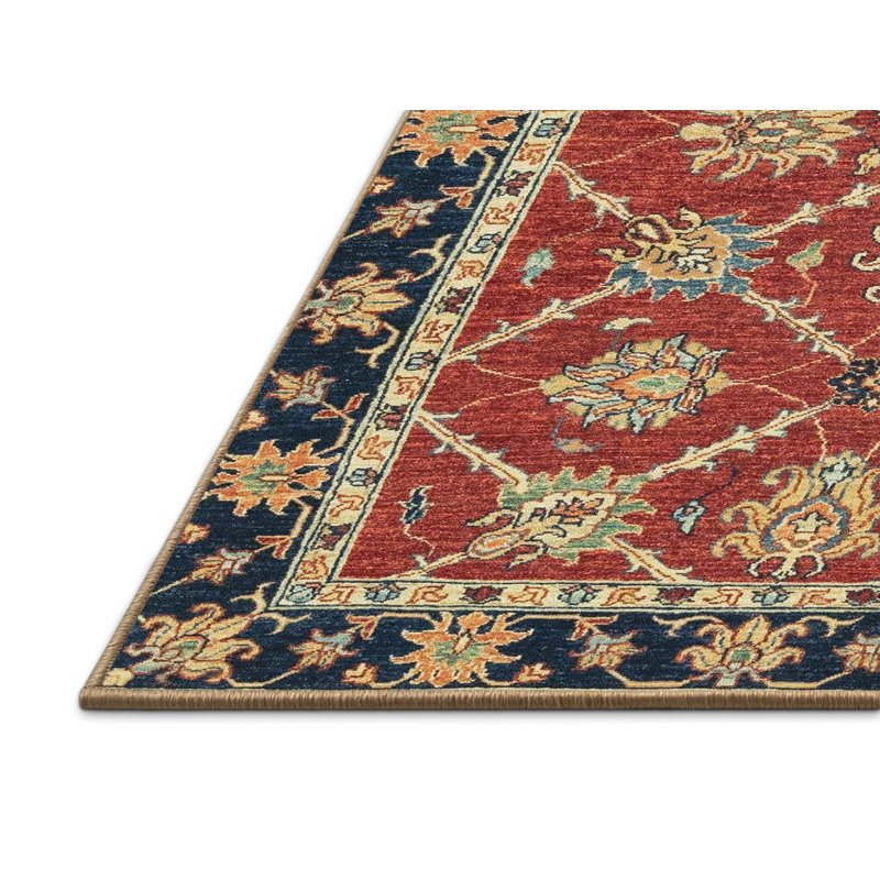 Tapis décoratif multicolore à motif abstrait, Rectangle 5 pi x 8 pi
