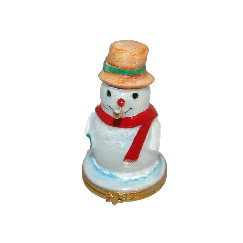 Snowman With Gold Pipe