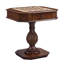 Table de jeu en cerisier avec base en piédestal et plateau réversible