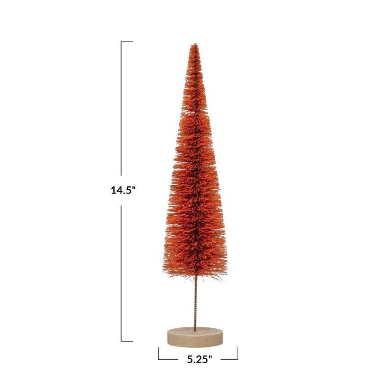 Sisal Bottle Brush Tree With Wood Base