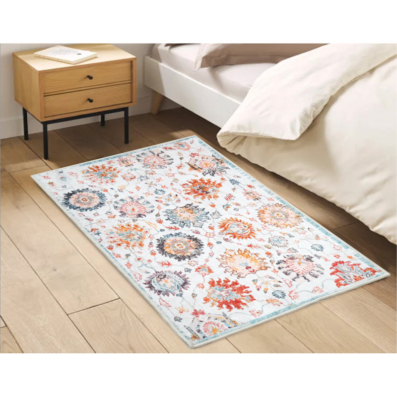 Harner Flannel Washable Rugs, Rectangle 2' x 3'