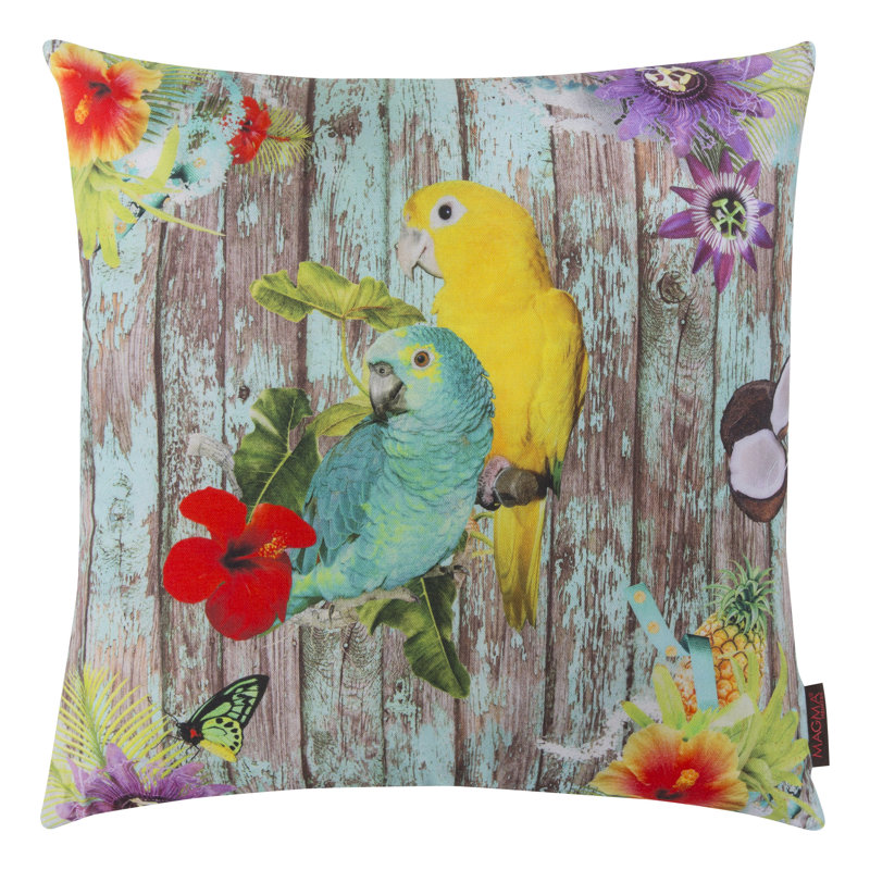 Exotic Reversible Throw Pillow, 19" x 19"