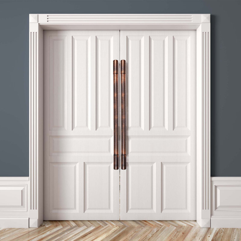 Rustic Aged Copper T-Barn Door Handles, 1000cm H x 900cm W