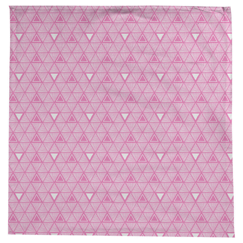 Nappe triangles dessinés à la main classiques, Rose / blanc
