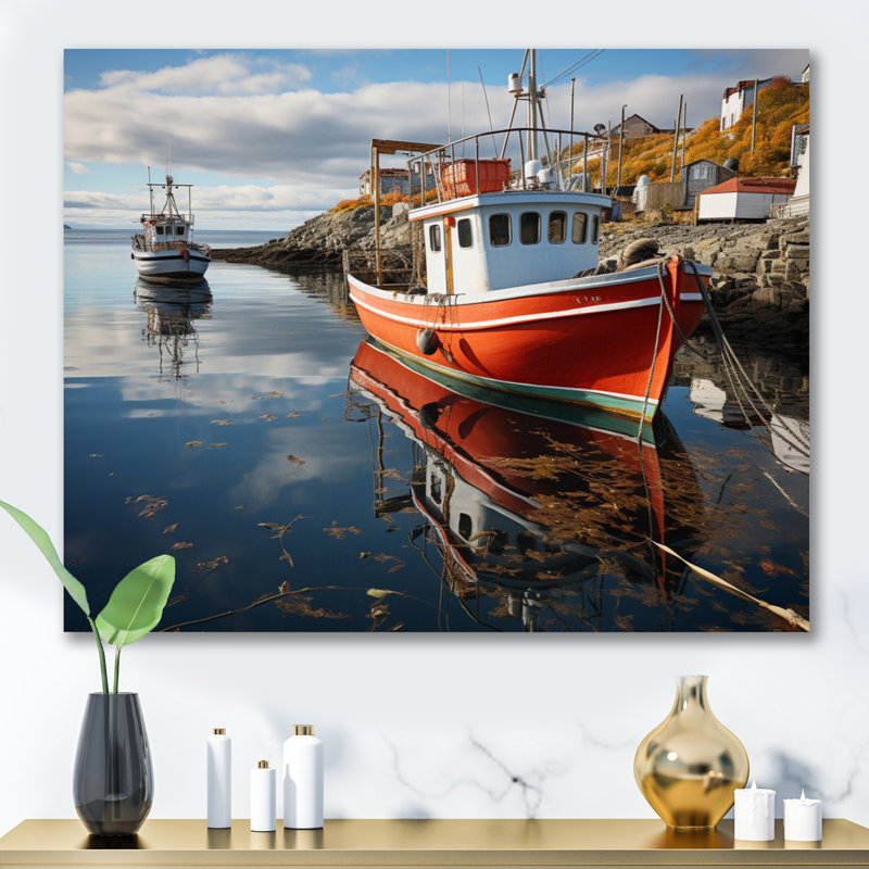 " Canada Maritime Charm ", Wrapped Canvas, 24" H x 32" W x 1" D