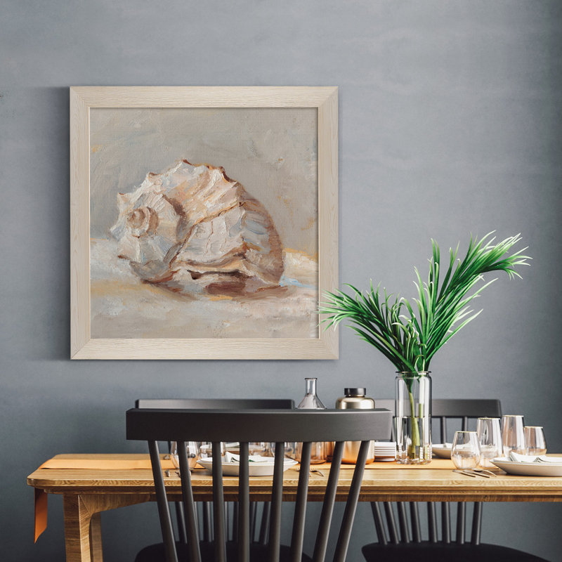 Impressionist Shell Study II - Cadre photo, reproduction d'art sur papier, H 27,5 po x l 27,5 po x P 1,5 po, Cadre blanc