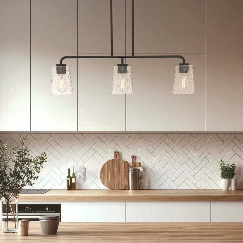 Luminaire suspendu pour îlot de cuisine 3 lumières Adrianny