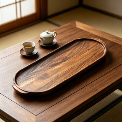 Plateau de service en bois d'acacia Frederiksberg