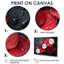 Rendez-vous romantique avec hydrangées rouges et noires I - Hortensia Wall Art Living Room-884284318-884284310