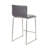 Mara 26" Contemporary Counter Stool In Brushed Stainless Steel, And Grey Faux Leather By Lumisource - Set Of 2-1856359599-1856359592