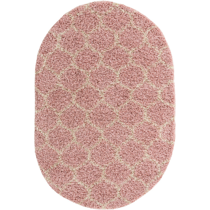 Geometric Indoor Rug, Oval 5'3" x 8'