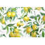 Toile illustrée avec motif de feuilles de citron | Décoration intérieure