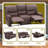 Najiyyah Faux Leather 75.4'' Reception Sofa