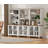 Scarlett 72.1"H X 101.6"W Bookcase With Doors Set Of 3, 5 Tier Bookshelf, Tall Book Case Shelf With Glass Storage Cabinets, Large Wood Bookcases Farmhouse Bookshelves For Living Room Bedroom Home Office Kitchen-1207838960