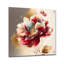 «Bold Red Floral Design II», art mural acrylique en verre sur verre-430198068