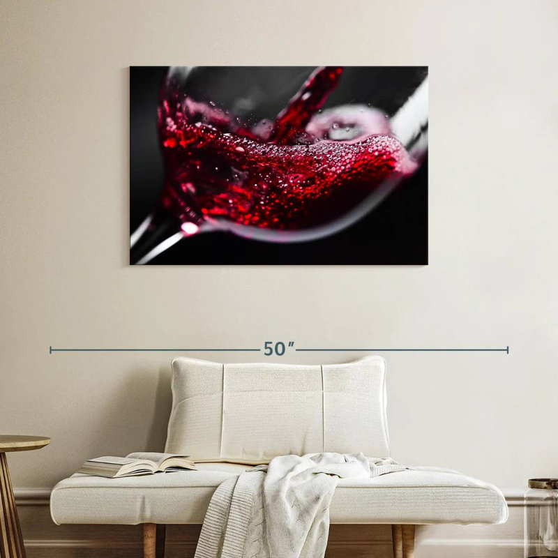Yarlin Bubbly Red Wine, 26" H x 39" W