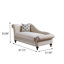 Fauteuil de princesse en velours de bois massif beige de style américain 67,72 po