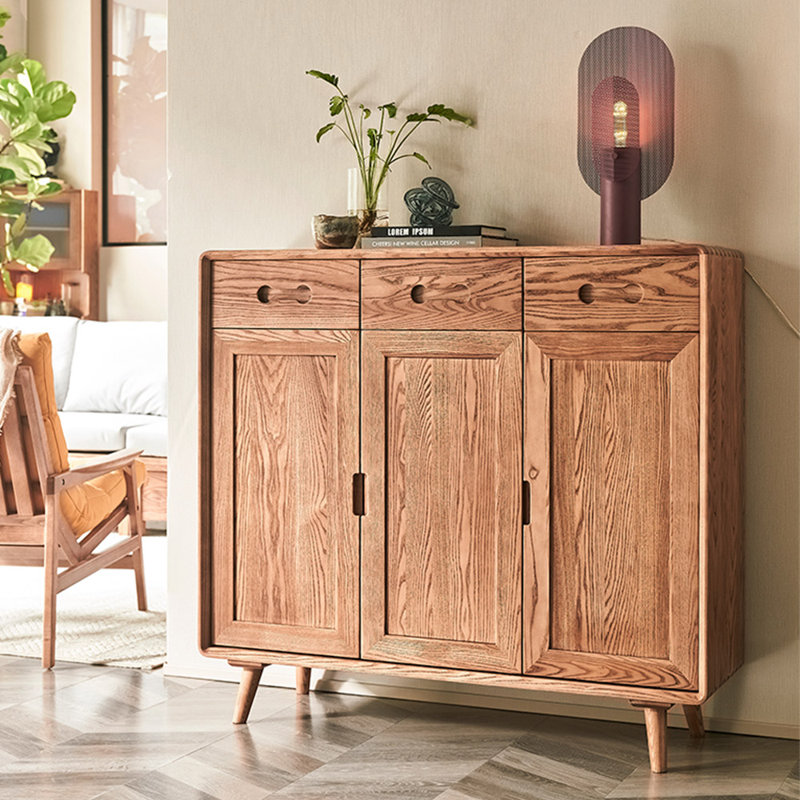 Armoire à chaussures moderne en bois massif