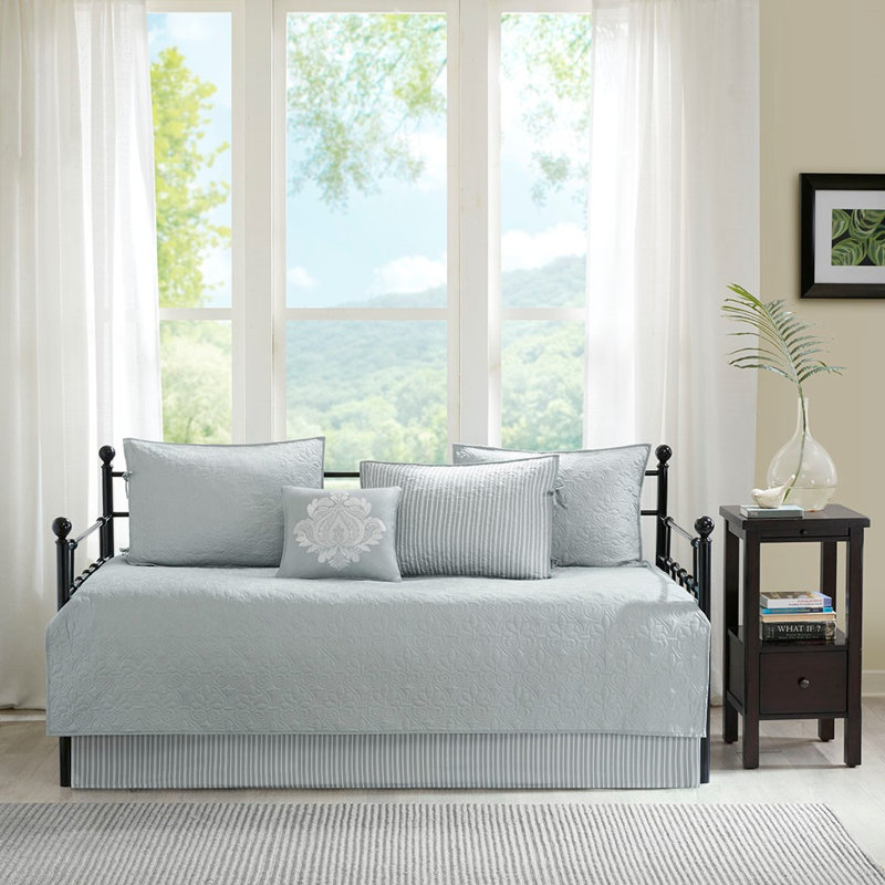 6 Piece Reversible Daybed Cover Set Grey Daybed, Gray