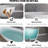 59" Freestanding Bathtub With Pop - Up Drain, Glossy White, Stone Resin, Comfortable Interior Design, Easy Maintenance Solid Surface Soaking Bathtub, High Strength Excellent Heat Insulation, Spacious