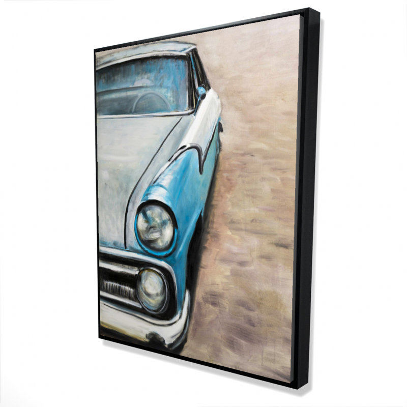 Old Classic Car Print On Canvas, H 48 po x l 36 po