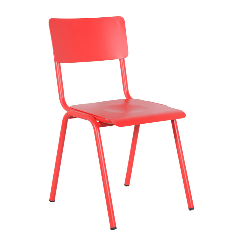 Chaise d'appoint empilable pour patio, Rouge givré