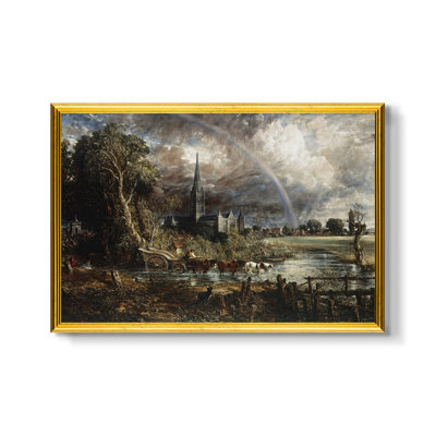 Cathédrale de Salisbury, vue des prés (détail), 1831 - John Constable - Toile encadrée sur mesure