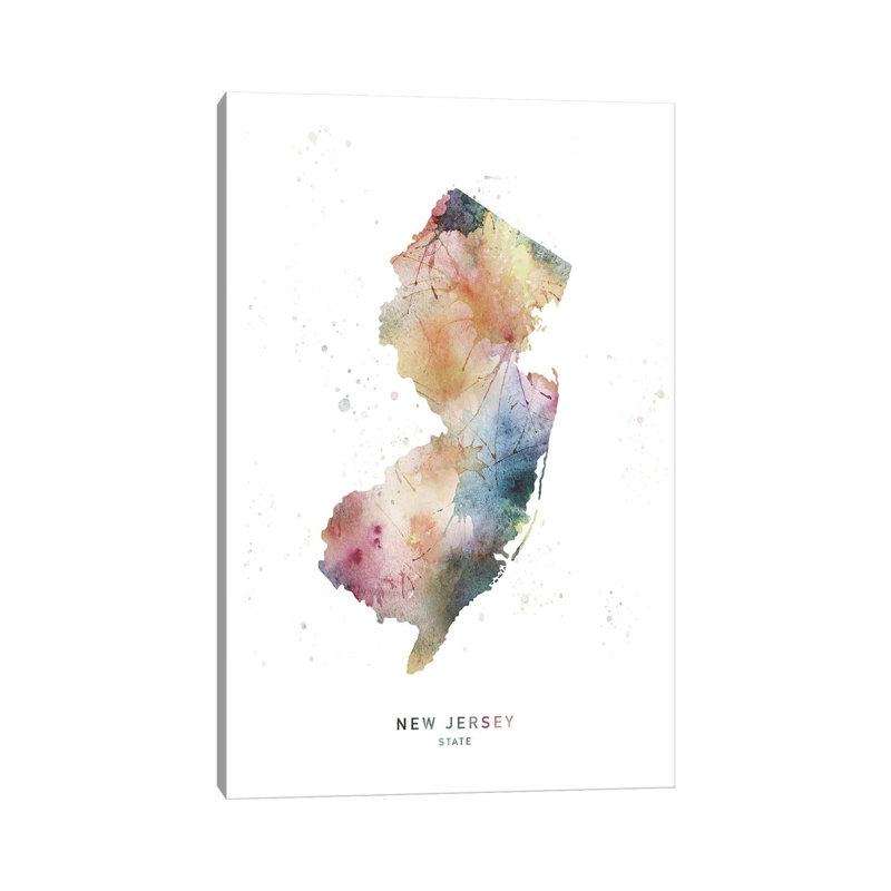 New Jersey State - Wrapped Canvas Painting, 66.04cm H x 45.72cm W x 1.91cm D