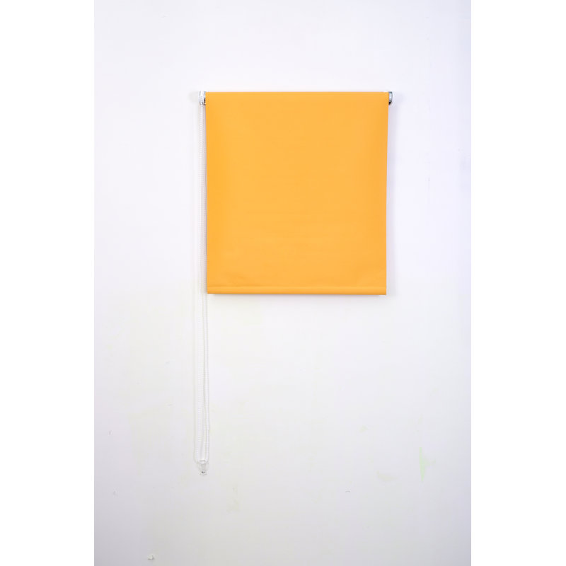 Thermal Blackout Roller Blind - Trimmable Cut to Size - Heavy Duty Metal Tube, 165 cm L x 120 cm W, Ochre