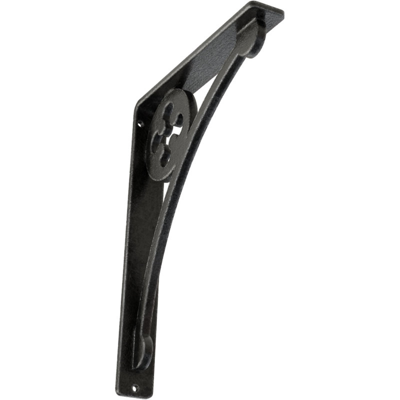 Support en fer forgé Crawley, Étain antique, H 10 po x l 1,5 po x P 7,5 po