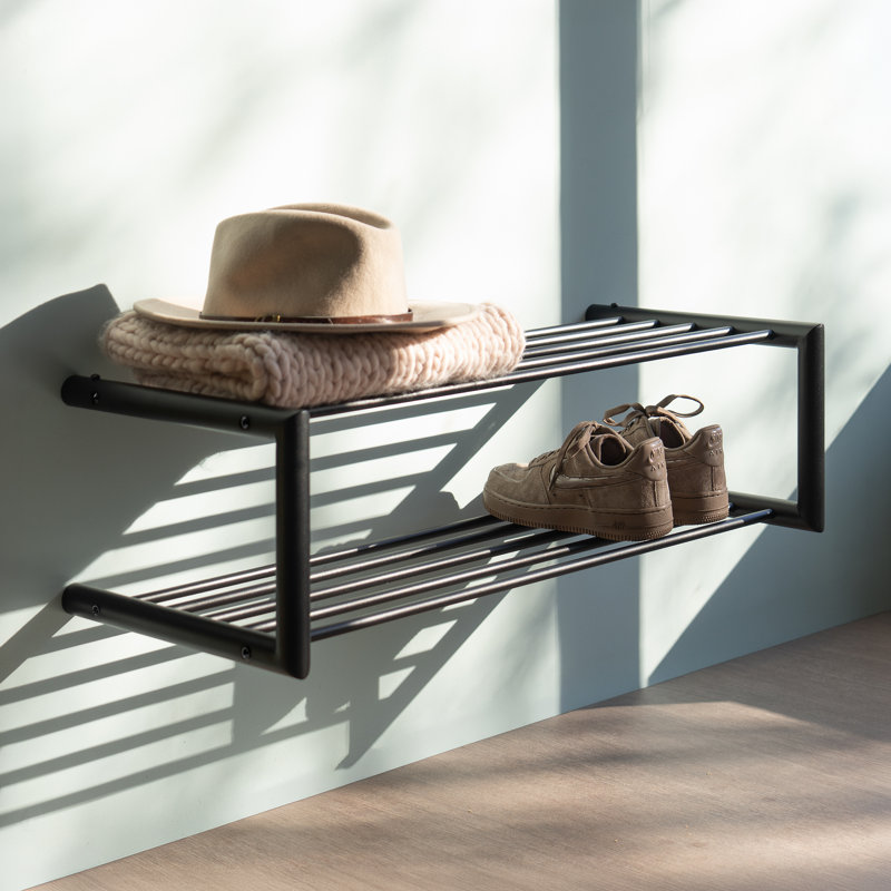 SOENZ 6 Pair Shoe Rack, Black