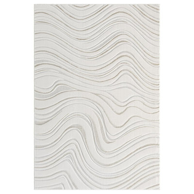 Modern Abstract Swirl Area Rug