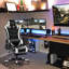 JL Comfurni JD-S0 Adjustable Reclining Ergonomic Faux Leather Swiveling PC & Racing Game Chair with Footrest-86593339