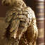 Serre-livres perroquet doré antique, ensemble de 2 - Serre-livres oiseaux en résine décoratifs
