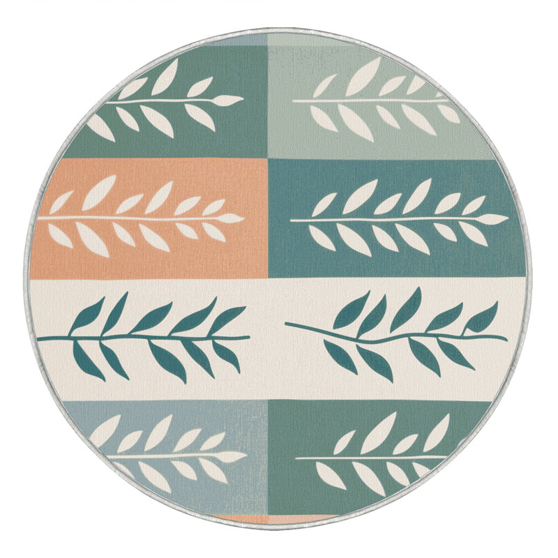 Forest Mosaic Rug, Round 8'