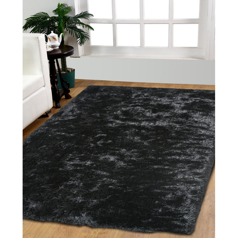 Tapis cendré tissé à la main Kailyn, Rectangle 3 pi x 5 pi