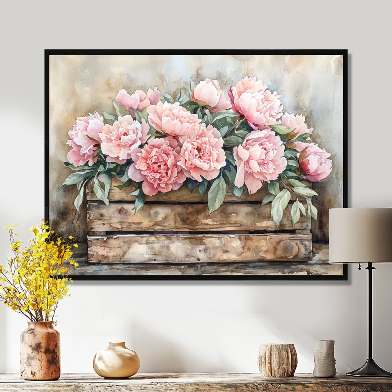 Jacarri - Floral Oversized Canvas Prints, Black, 12" H x 20" W, Floater Framed Print